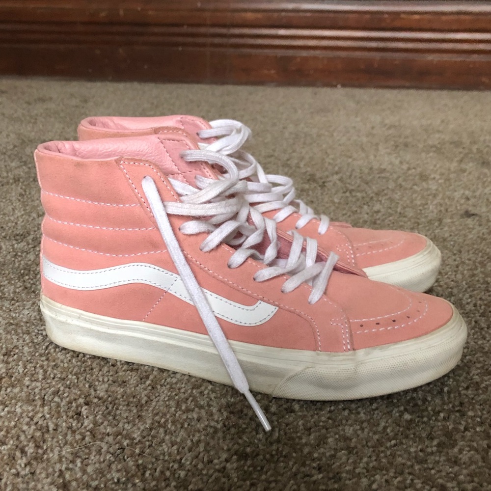Pink Vans high tops women’s 6 Men’s 4.5